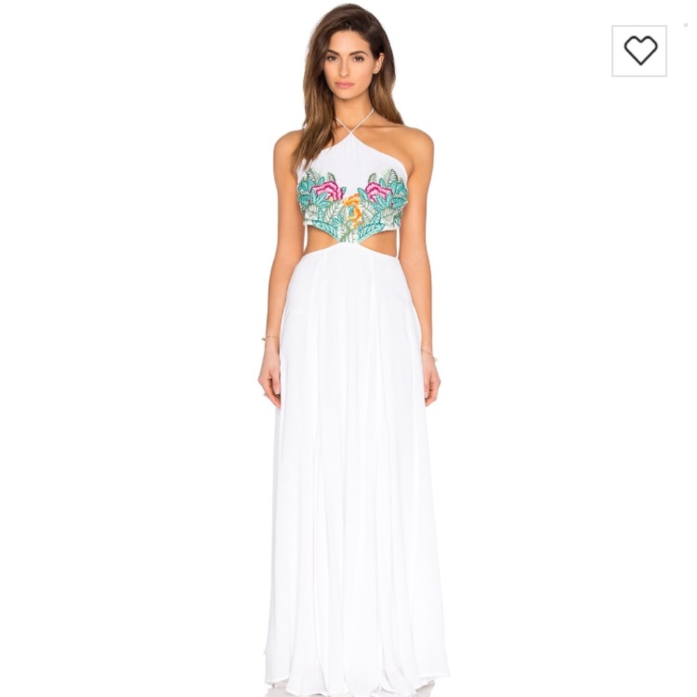 Mara Hoffman embroidered Leaf maxi dress